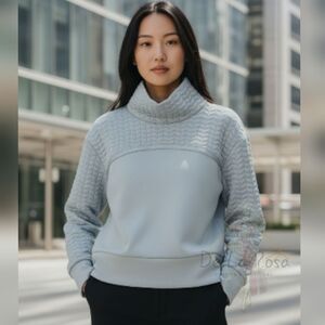 Avia Women's Quilted Mock Neck Pullover Sweatshirt - Medium - NWT